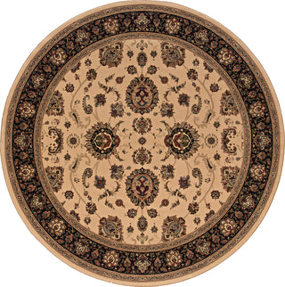 Oriental Weavers Ariana 130/7 Ivory/Black Area Rug 6' Round