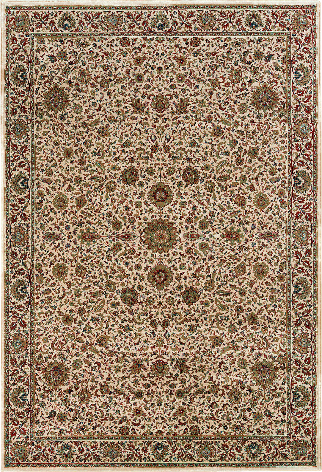 Theresa Oriental Ivory/Red Area Rug Charlton Home Rug Size: Rectangle 3'3 x 5'3