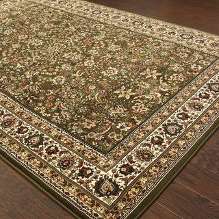 Oriental Weavers Ariana 213G8 Green/Ivory Area Rug  On Wood 