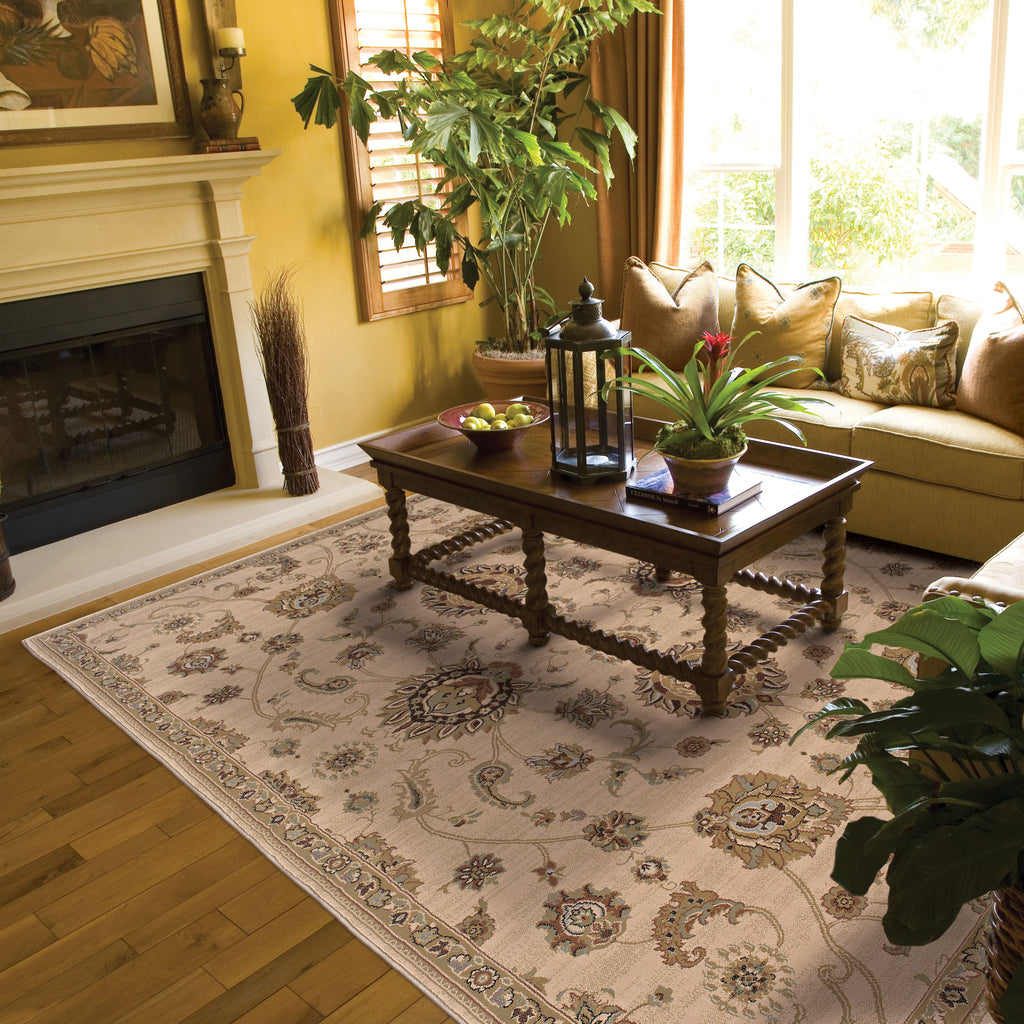Oriental Weavers Ariana 2302A Beige/Gold Area Rug Roomshot Feature