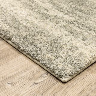Oriental Weavers Astor 5572E Grey/ Beige Area Rug Corner On Wood