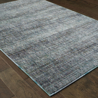 Oriental Weavers Atlas 8033J Blue/Grey Area Rug Detail Shot Feature