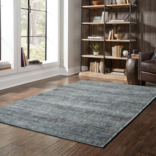 Oriental Weavers Atlas 8033J Blue/Grey Area Rug Room Scene Featured