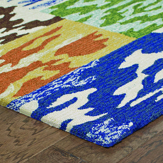 Tommy Bahama Atrium 51100 Blue Area Rug Corner