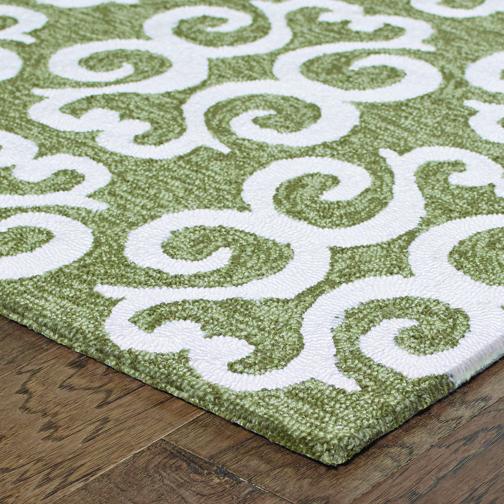 Tommy Bahama Atrium 51108 Brown Area Rug Corner Feature