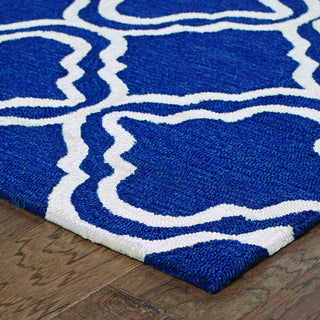 Tommy Bahama Atrium 51111 Blue Area Rug Corner Shot