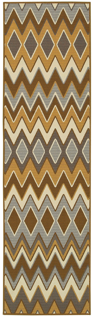 Oriental Weavers Bali 1732D Grey/Gold Area Rug 2' 3 X  7' 6