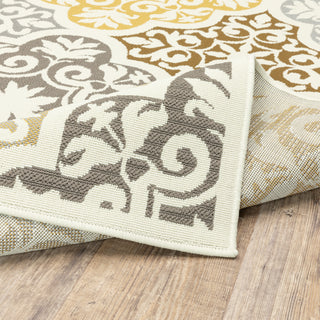 Oriental Weavers Bali 4904W Ivory/Grey Area Rug Backing Image