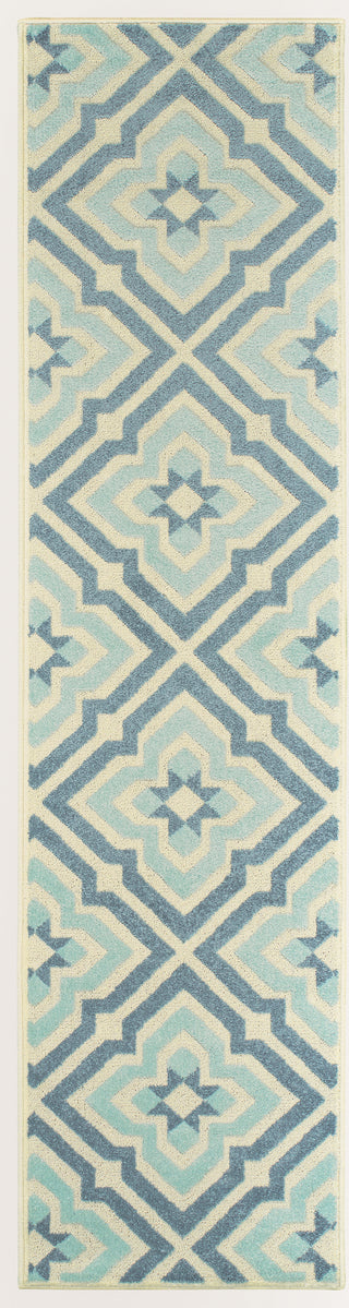 Oriental Weavers Barbados 1801H Blue/Ivory Area Rug 1'10'' X 7'6'' Runner