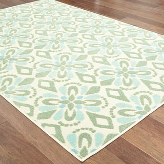 Oriental Weavers Barbados 5994J Ivory/Green Area Rug On Wood