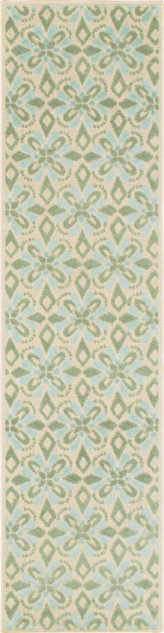 Oriental Weavers Barbados 5994J Ivory/Green Area Rug 1'10'' X 7'6'' Runner