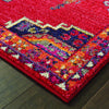 Oriental Weavers Bohemian 1801R Pink/ Orange Area Rug Corner Shot