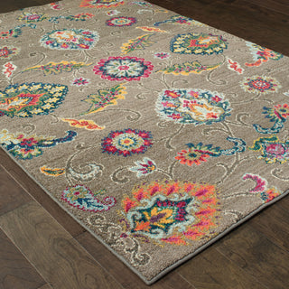 Oriental Weavers Bohemian 191J5 Grey/ Multi Area Rug Detail Shot