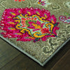 Oriental Weavers Bohemian 191J5 Grey/ Multi Area Rug Corner Shot