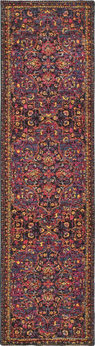 Oriental Weavers Bohemian 2268M Navy/ Pink Area Rug Runner