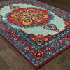 Oriental Weavers Bohemian 3339M Blue/ Purple Area Rug Detail Shot Feature