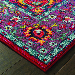 Oriental Weavers Bohemian 3339M Blue/ Purple Area Rug Corner Shot