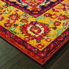Oriental Weavers Bohemian 3339Y Orange/ Yellow Area Rug Corner Shot