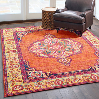 Oriental Weavers Bohemian 3339Y Orange/ Yellow Area Rug Lifestyle Image