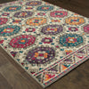 Oriental Weavers Bohemian 405J5 Grey/ Multi Area Rug Detail Shot