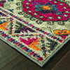 Oriental Weavers Bohemian 405J5 Grey/ Multi Area Rug Corner Shot