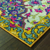 Oriental Weavers Bohemian 539E5 Blue/ Yellow Area Rug Corner Shot