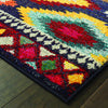 Oriental Weavers Bohemian 668N5 Navy/ Multi Area Rug Corner Shot