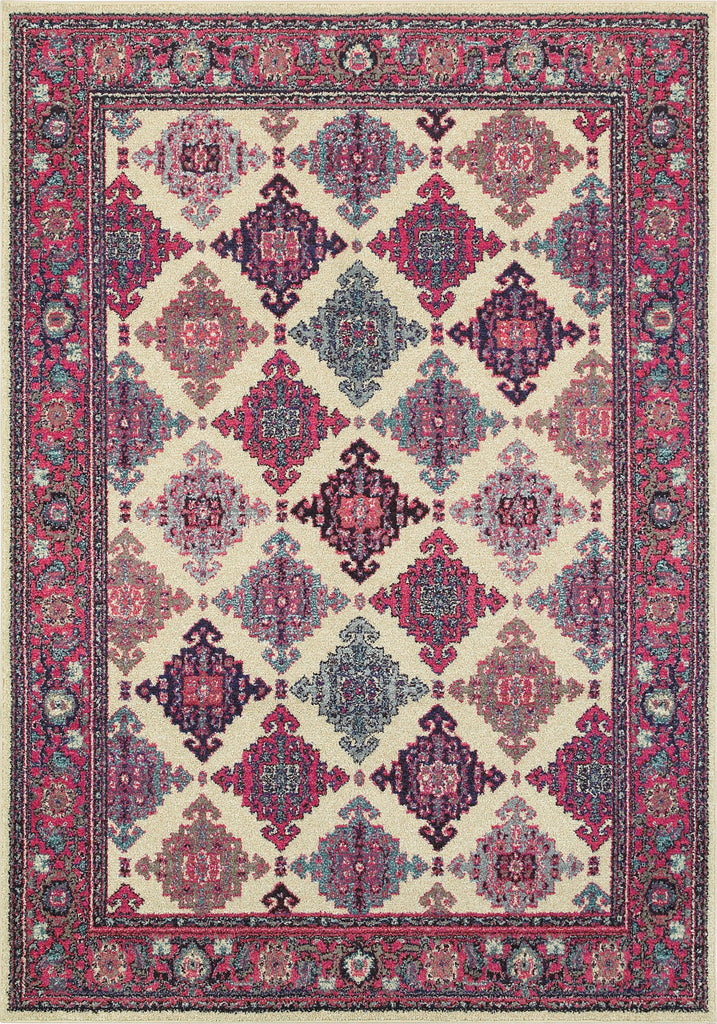 Oriental Weavers Bohemian 6997D Ivory/ Pink Area Rug main image