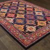 Oriental Weavers Bohemian 6997K Navy/ Yellow Area Rug Detail Shot Feature