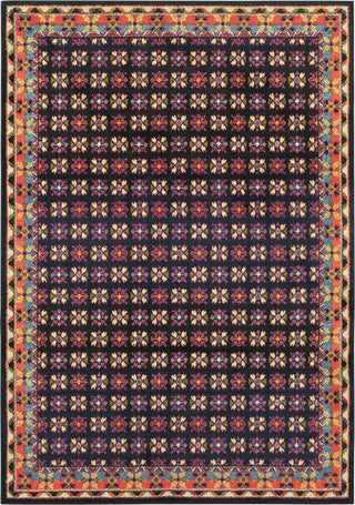 Oriental Weavers Bohemian 760N5 Navy/ Pink Area Rug main image