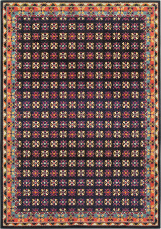 Oriental Weavers Bohemian 760N5 Navy/ Pink Area Rug Main