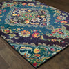 Oriental Weavers Bohemian 761N5 Navy/ Blue Area Rug Detail Shot Feature