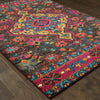 Oriental Weavers Bohemian 8222D Charcoal/ Pink Area Rug Detail Shot Feature
