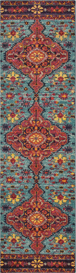 Oriental Weavers Bohemian 8222L Blue/ Pink Area Rug Runner