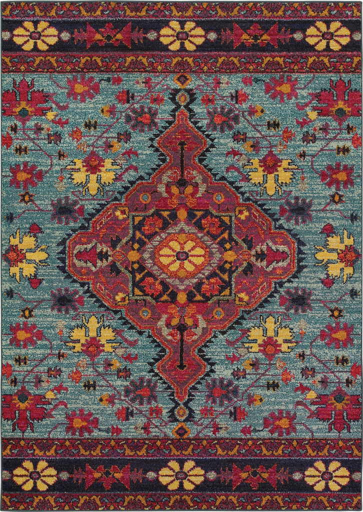Oriental Weavers Bohemian 8222L Blue/ Pink Area Rug main image