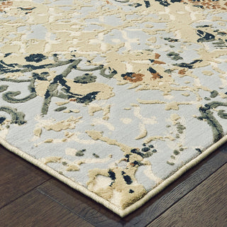 Oriental Weavers Bowen 108W2 Grey Gold Area Rug Corner Featured