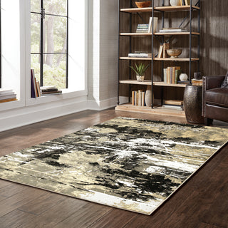 Oriental Weavers Bowen 109E2 Black Gold Area Rug Lifestyle Image Feature