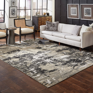 Oriental Weavers Bowen 109E2 Black Gold Area Rug Room Scene Featured