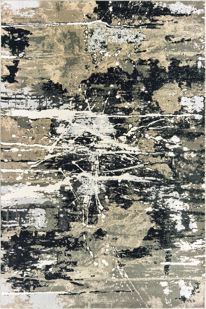 Oriental Weavers Bowen 109E2 Black Gold Area Rug main image