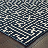 Oriental Weavers Bowen 1333B Navy Ivory Area Rug Corner Featured