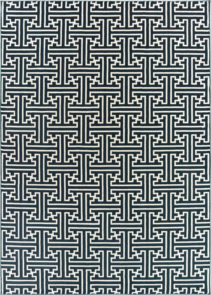 Oriental Weavers Bowen 1333B Navy Ivory Area Rug main image