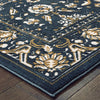 Oriental Weavers Bowen 534L2 Navy Gold Area Rug Corner Featured