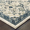 Oriental Weavers Bowen 073J2 Ivory Navy Area Rug Corner Featured