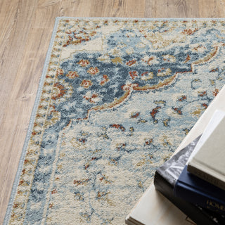 Oriental Weavers Branson BR01A Blue/Multi Area Rug Corner Featured