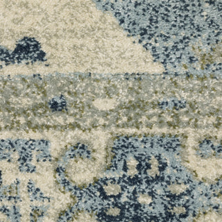 Oriental Weavers Branson BR03A Blue/Beige Area Rug Close-up Image