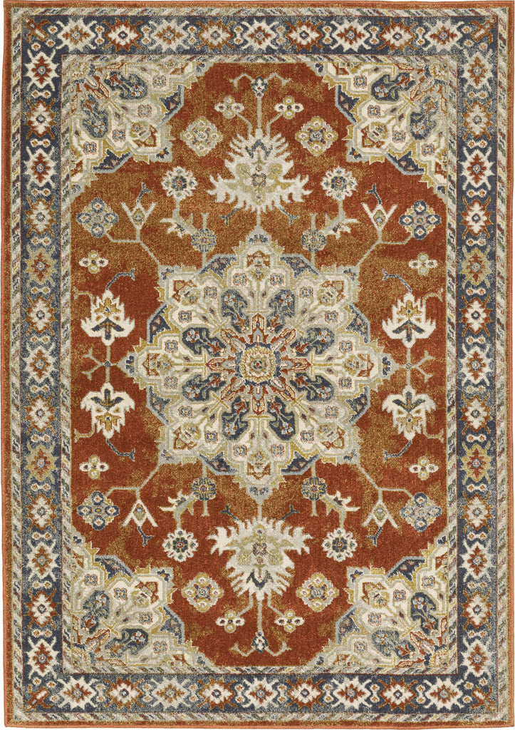 Oriental Weavers Branson BR04A Rust/Beige Area Rug main image