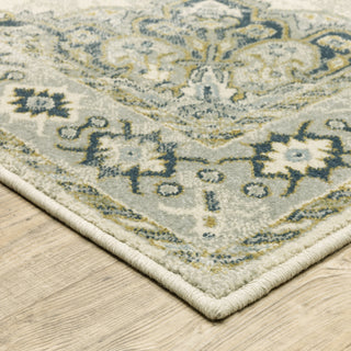 Oriental Weavers Branson BR04B Ivory/Blue Area Rug Corner Image