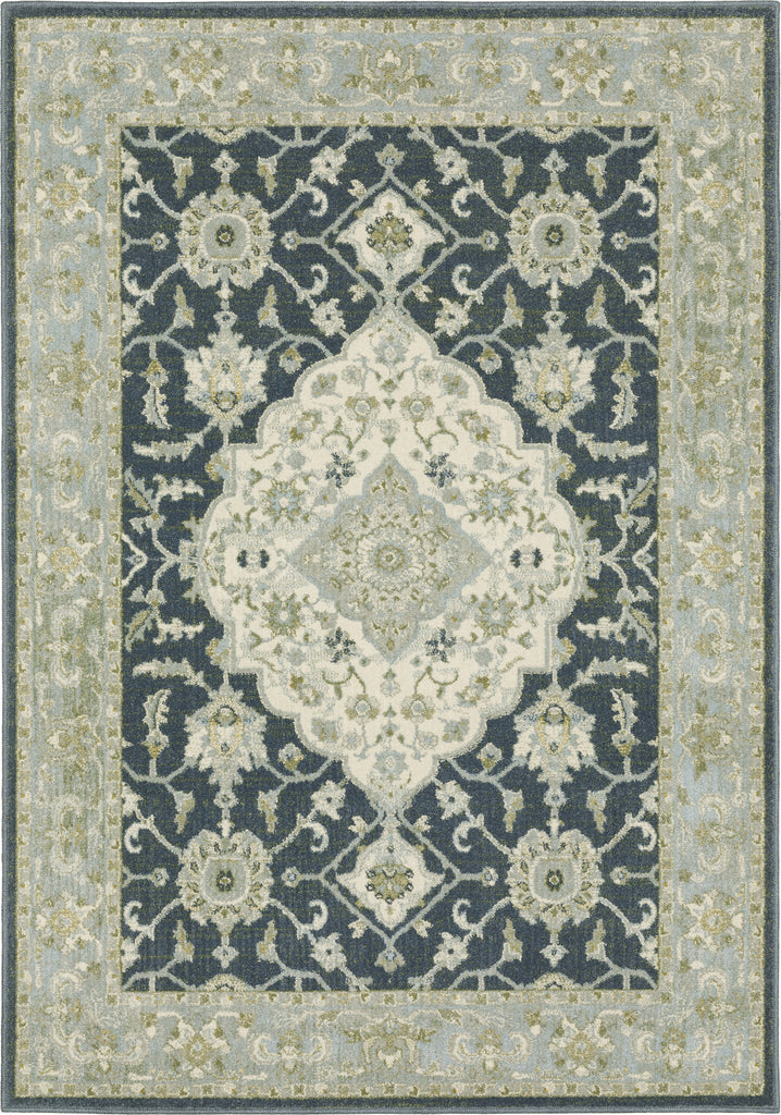Oriental Weavers Branson BR05A Blue/Ivory Area Rug main image