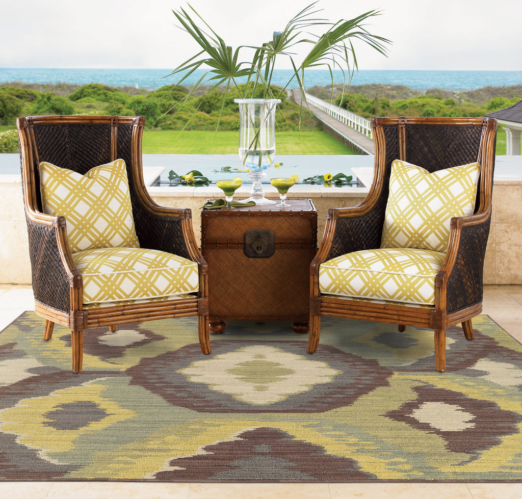 Tommy Bahama Cabana 929N2 Brown Area Rug Roomshot Feature
