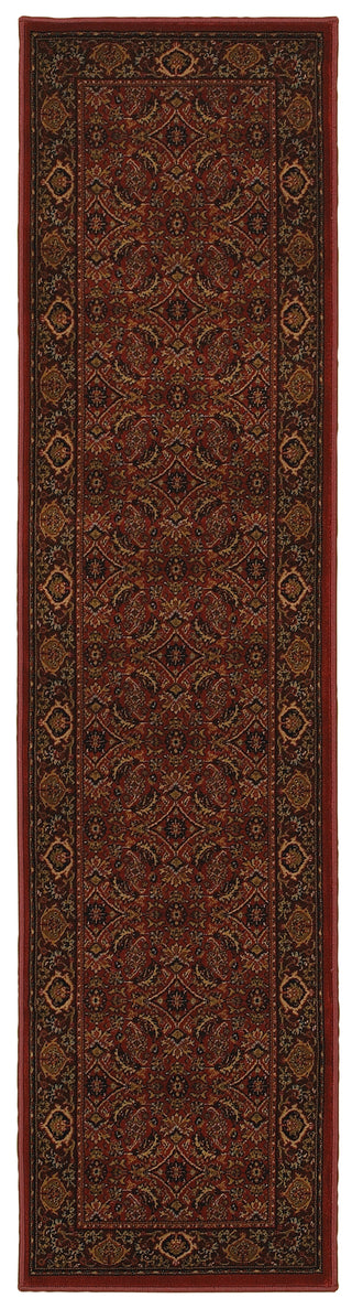 Oriental Weavers Cambridge 180C2 Red/Black Area Rug 1'10 X 7' 6 Runner